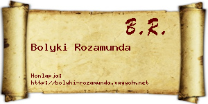 Bolyki Rozamunda névjegykártya